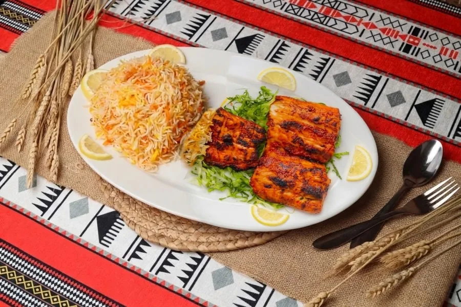 Grilled Sea Bass at Mandi Aldeera