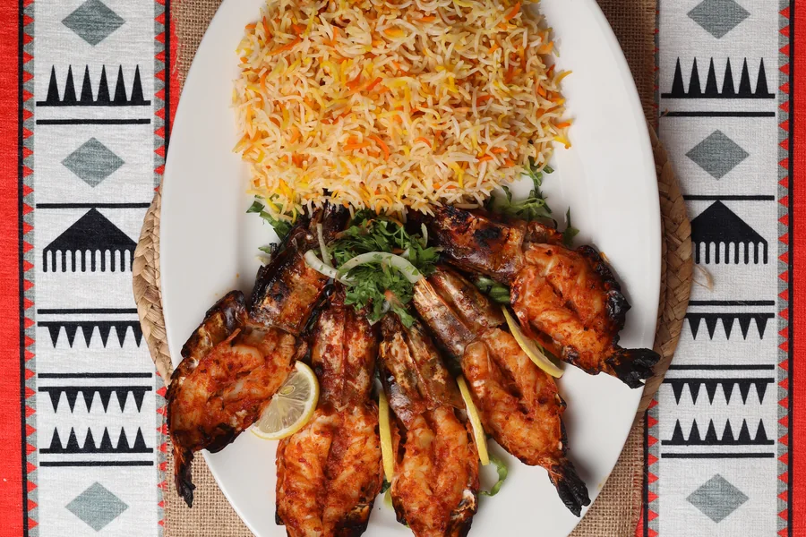 Grilled Shrimp at Mandi Aldeera