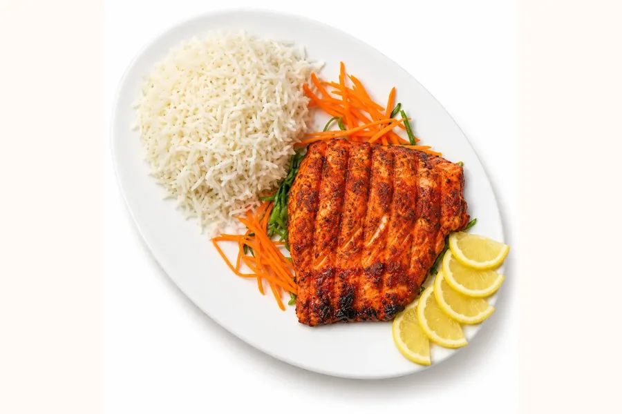 Grilled Salmon at Mandi Aldeera