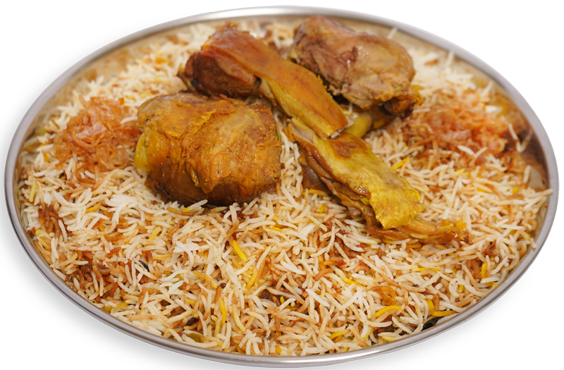 مندي اللحم المحلي مع أرز متبل - مطعم مندي الديرة